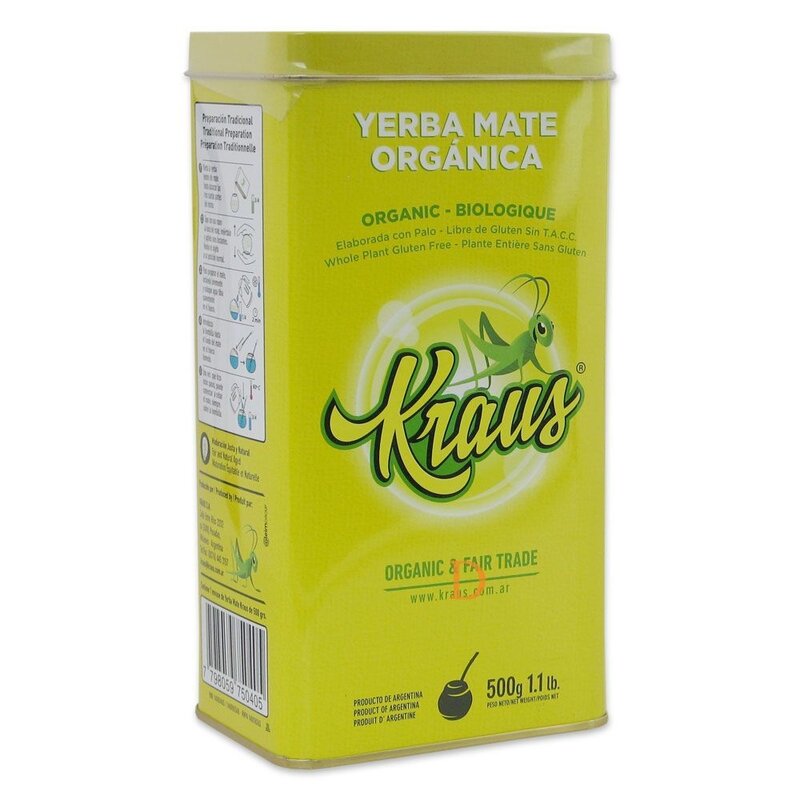 Kraus LATA - con yerba mate organica Kraus 500g