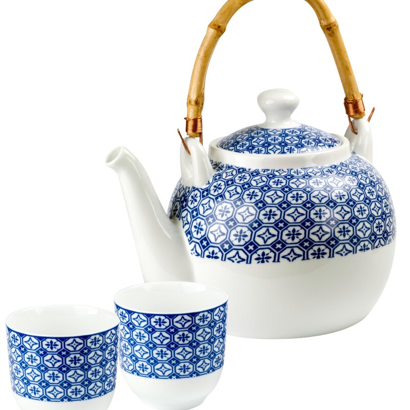 Juego de té de porcelana 'Fuhao' de 3 piezas