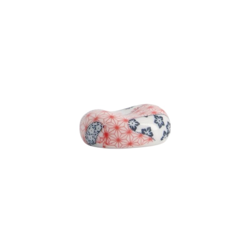 Tokyo Design Studio Red Blue Floral Chopstick Rest