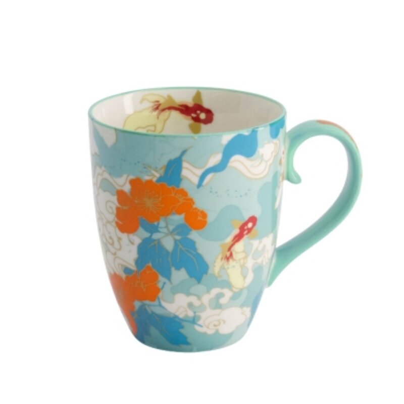 Taza Kawaii de pez dorado con caja de regalo