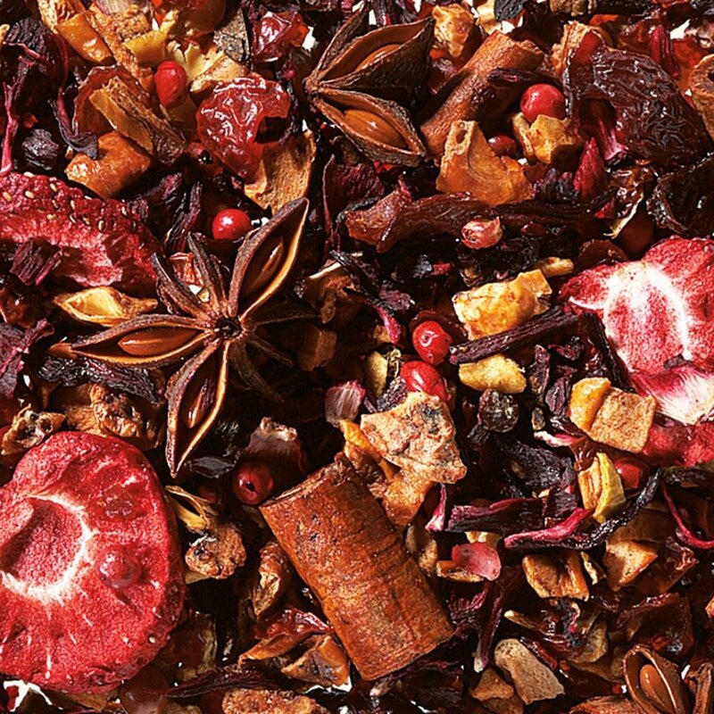 Infusion de frutas vino caliente