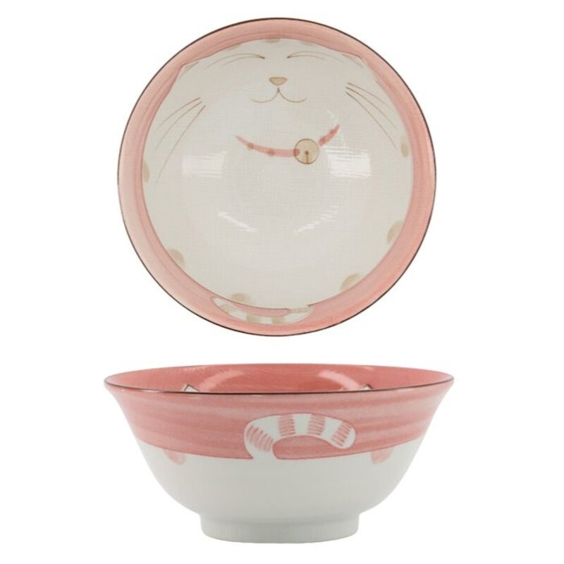 Tayo Bowl, Kawaii Cat Neko, Rosa
