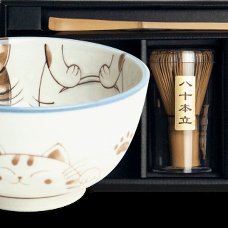 Set de Matcha 'Aoi Neko' en caja regalo