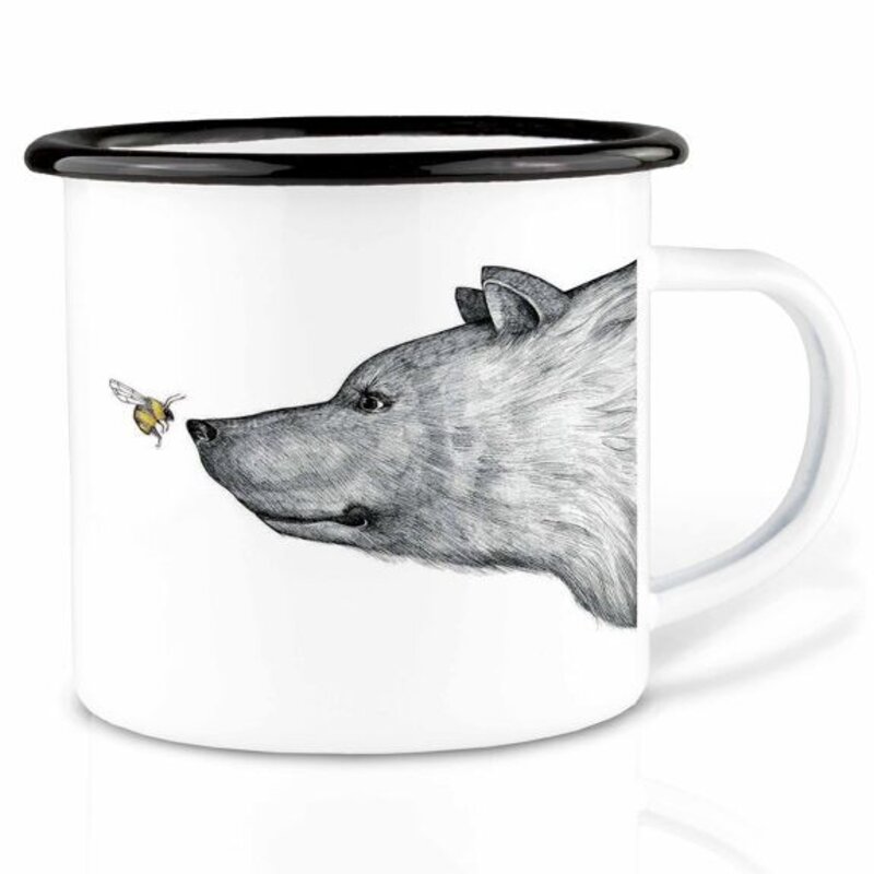 Taza esmaltada - El Encuentro (Oso y Abejorro) - 300ml Ligarti