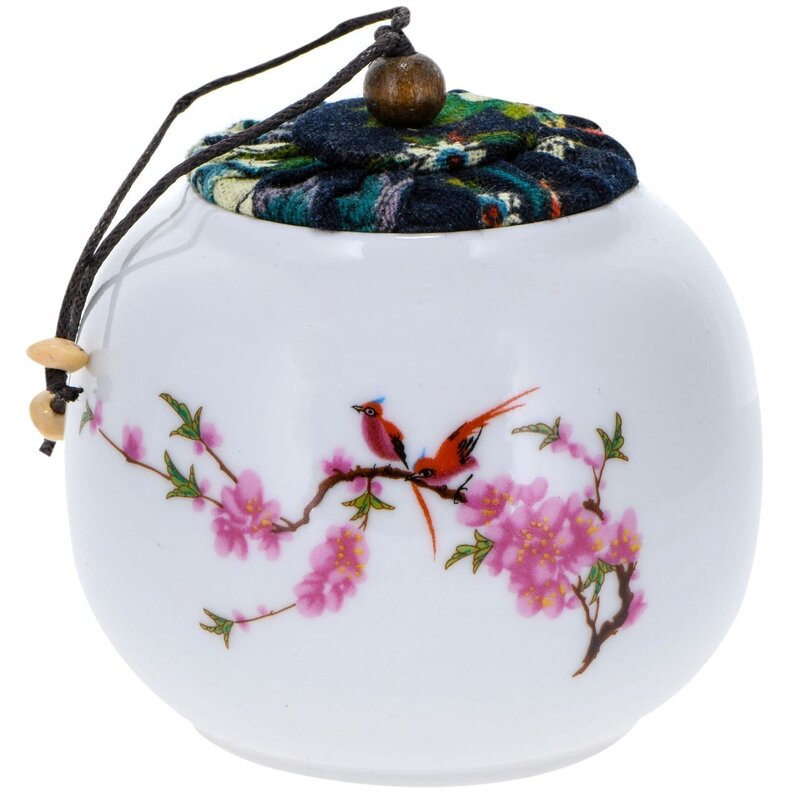 Caja de té 'Lihua' 50 g /230 ml con tapa de corcho de tela en caja de regalo