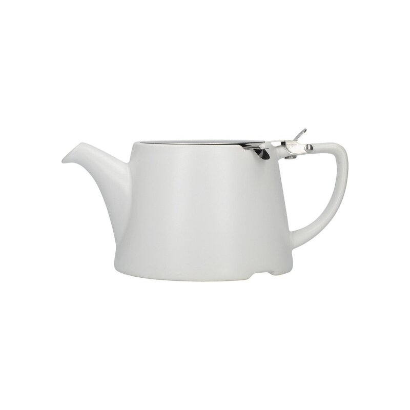 London Pottery Tetera Ovalada Blanco Satinado