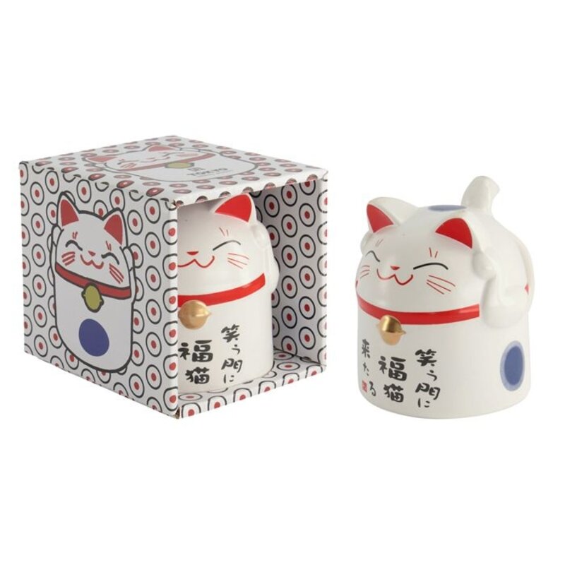 Kawaii Lucky Cat Mug, Blue