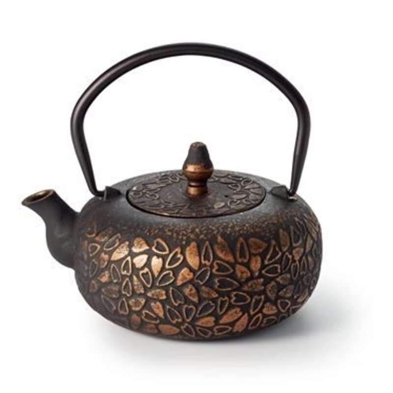 Tetera "Ningbo" hierro fundido, negro-oro 0,4 l