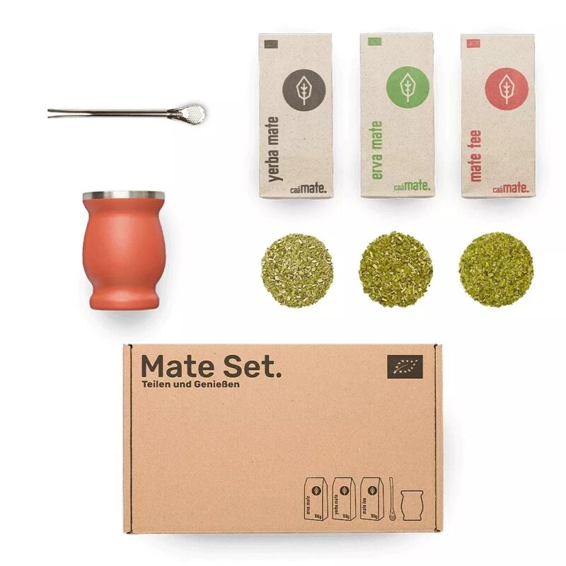 Juego mate acero inoxidable - naranja CAAMATE